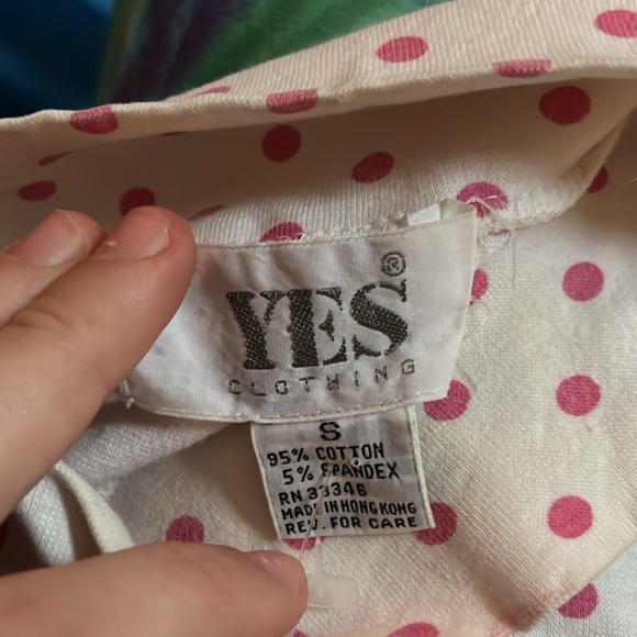 YES Clothing Pink Polka Dot Turtle Neck Sleeveless Crop Top - Picture 3 of 3